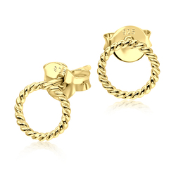 Gold Plated Silver Earrings STS-2720n-GP